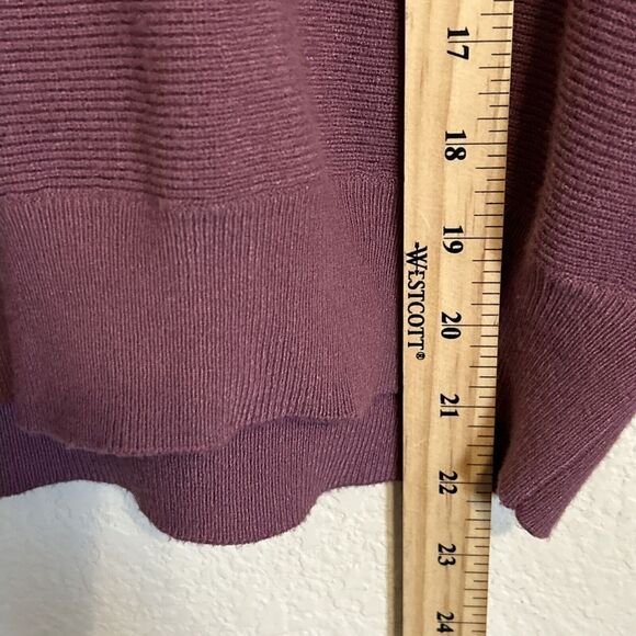 Dreamers by Debut Women's Large Purple Cropped Ribbed Sweater Comfy Colorful - Picture 7 of 7